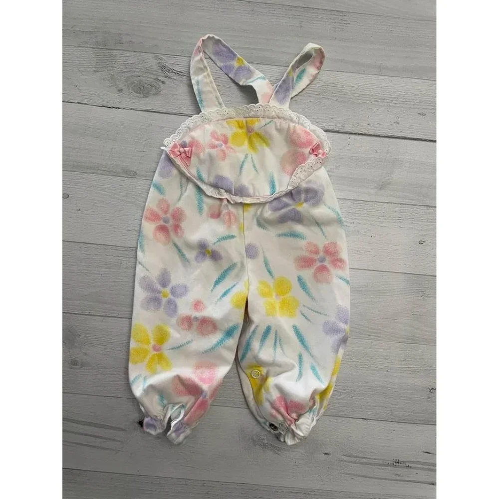 vintage newborn girls overalls